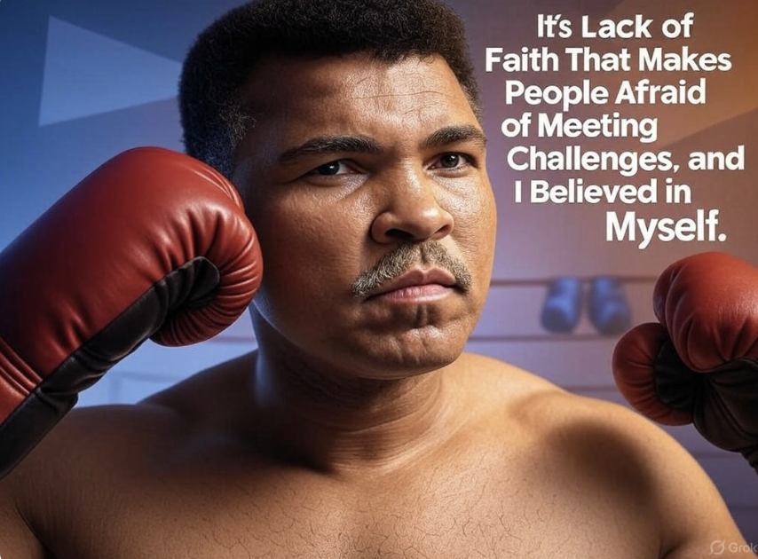 It's Lack of Faith That Makes People Afraid of Meeting Challenges, and I Believed in Myself