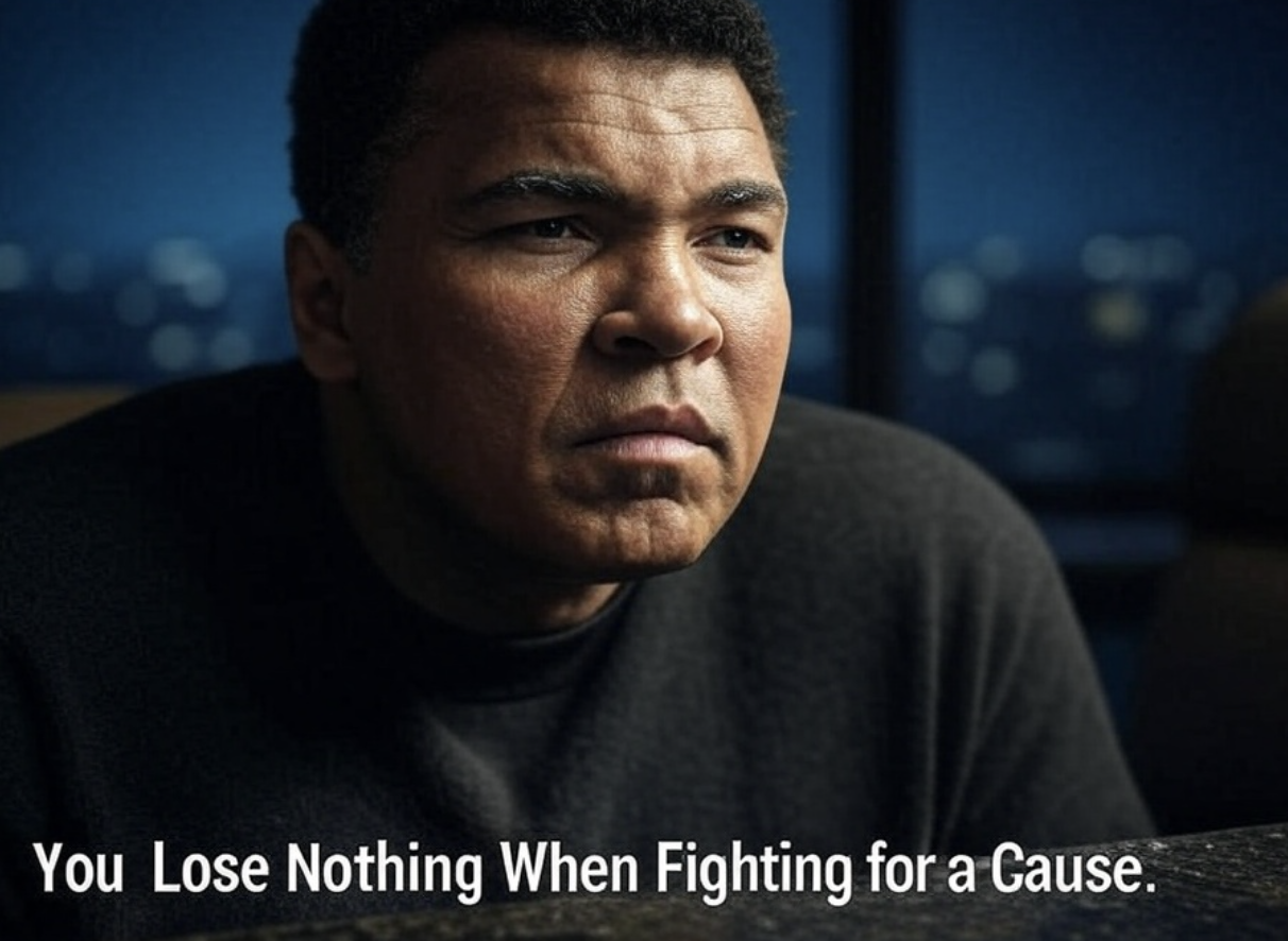 You Lose Nothing When Fighting for a Cause ... In My Mind the Losers Are Those Who Don't Have a Cause They Care About